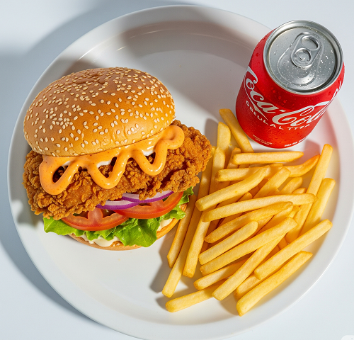 Chicken Fillet Burger Meal 