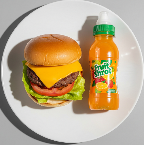 Kids Cheese Burger, Fries & Drink 