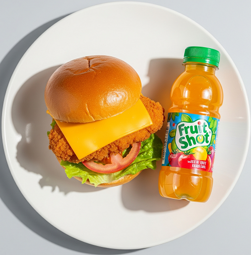 Kids Strip Burger, Fries & Drink 
