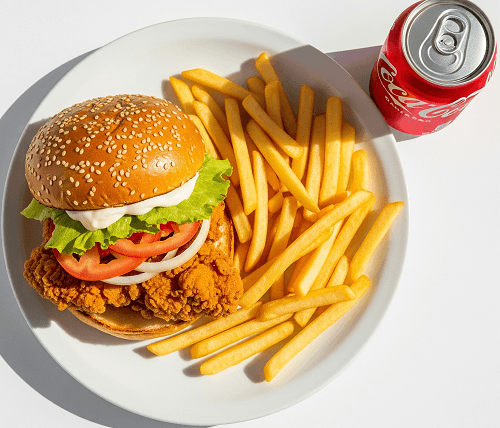 Chicken Fillet Jumbo Burger Lunch Meal 